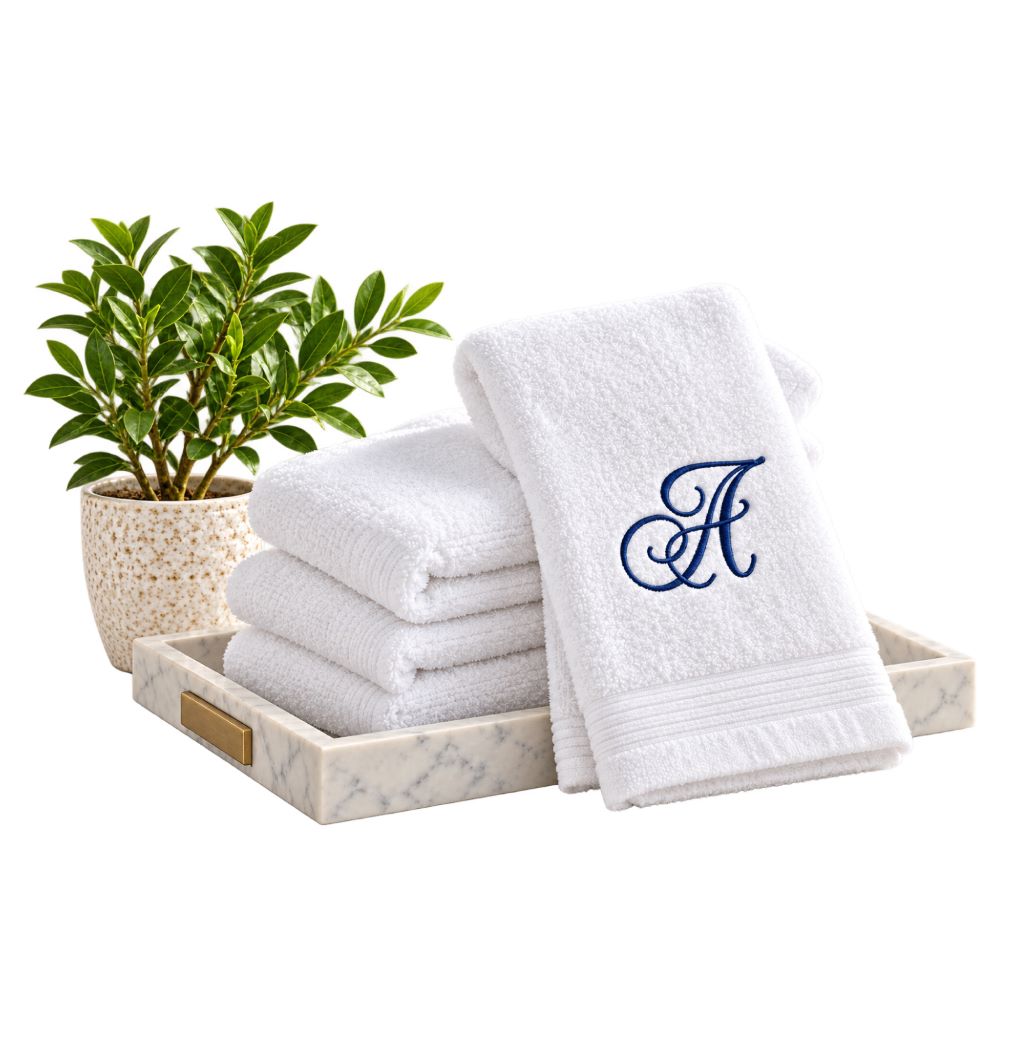 Monogrammed Bathroom Hand Towels