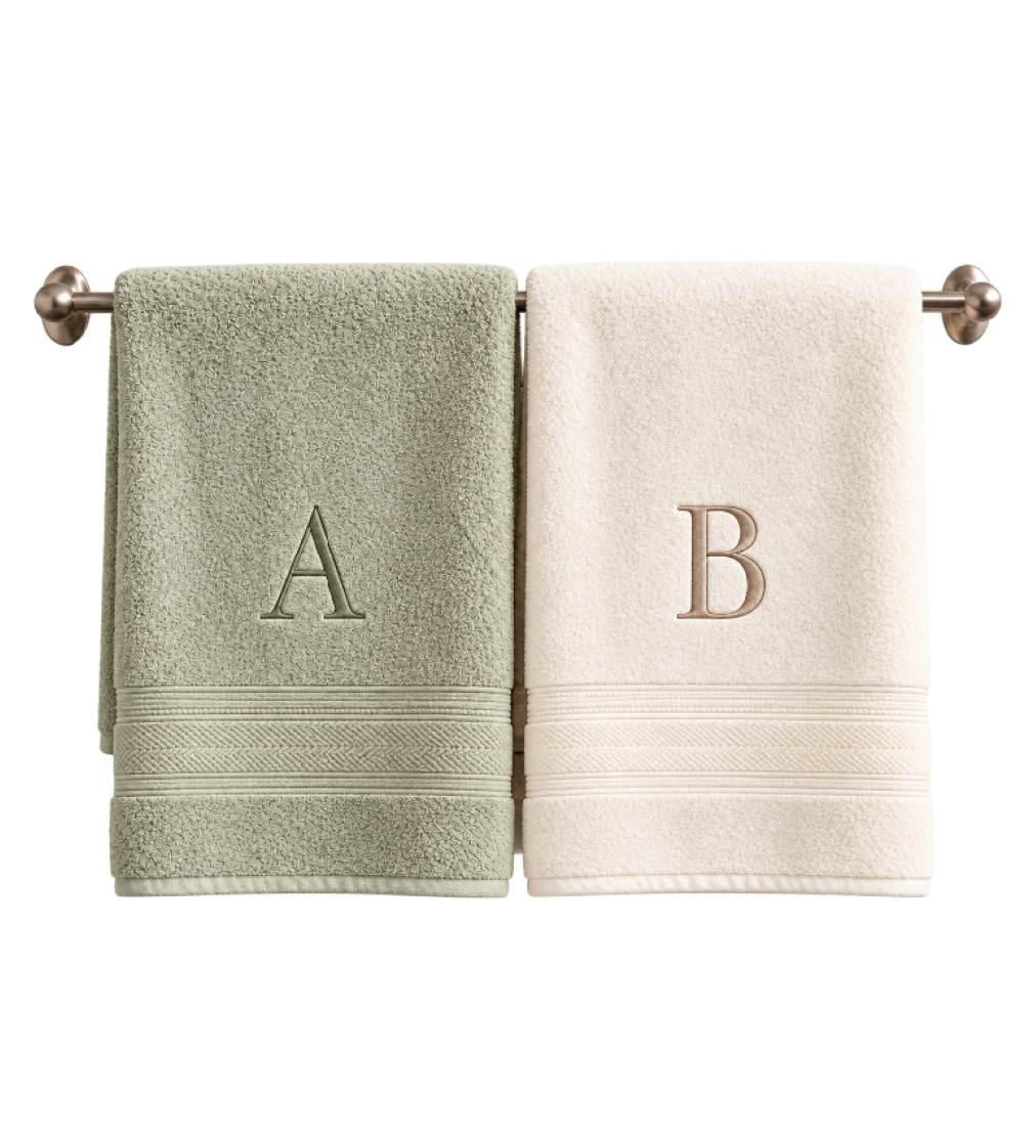 Monogrammed Cotton Bath Towel