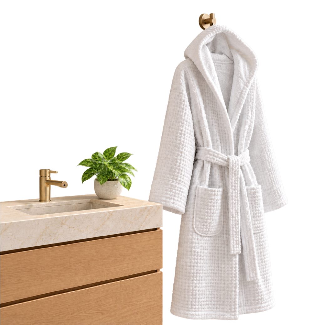 Premium Waffle Weave Bathrobe